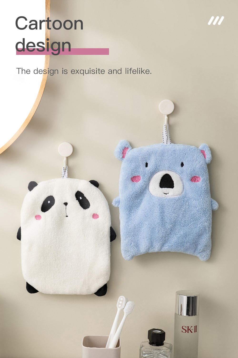 Panda Koala Hand Towel-4